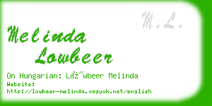 melinda lowbeer business card